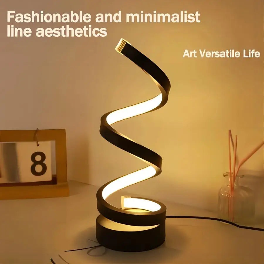 Sculpted Spiral Lamp