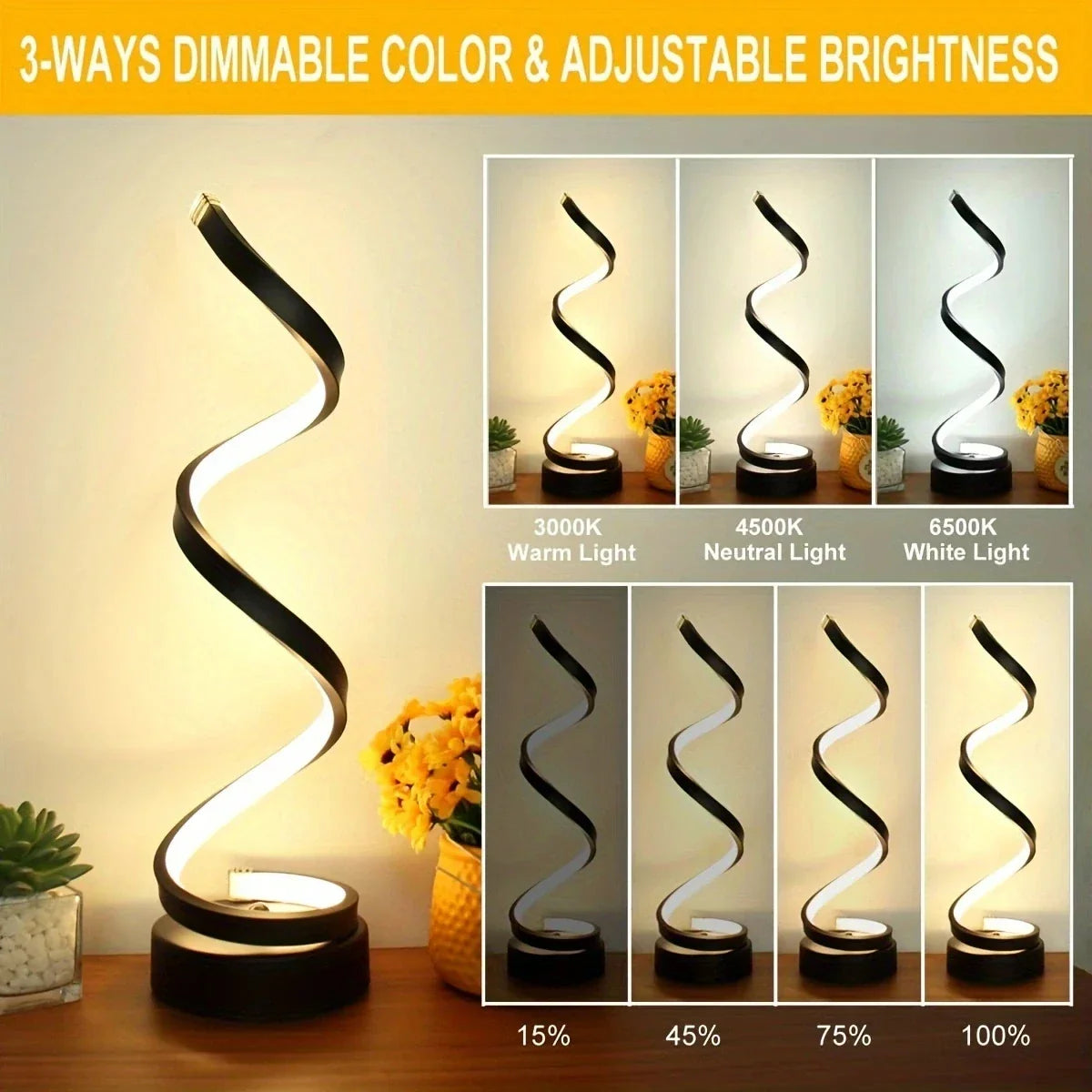 Sculpted Spiral Lamp