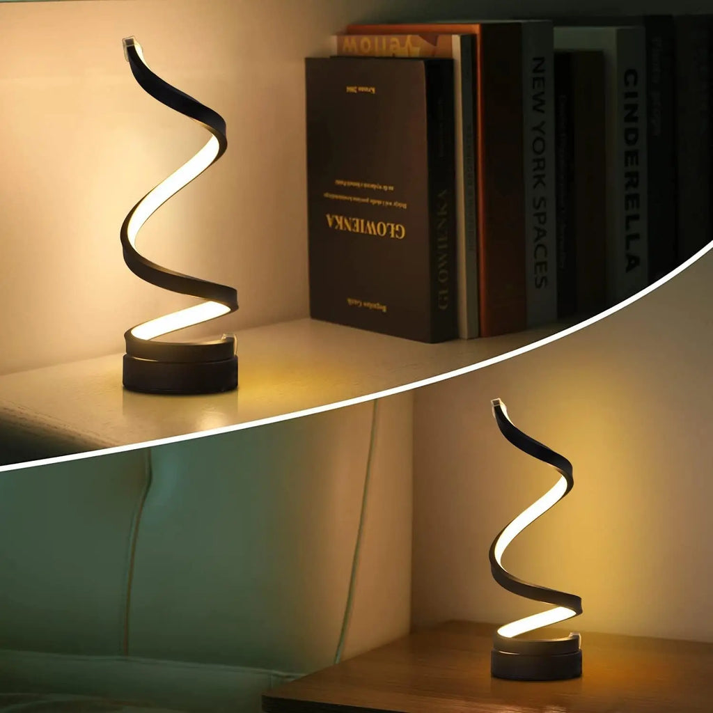 Sculpted Spiral Lamp